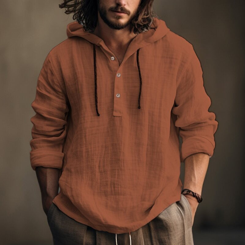 Bradley Elegant Long-Sleeve Shirt with Hood