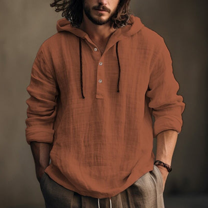 Bradley Elegant Long-Sleeve Shirt with Hood