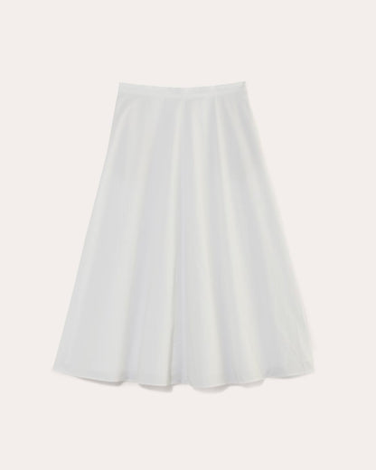 Midi Skirt in Ultrasoft Cotton | White