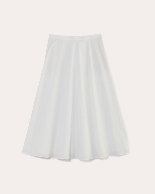 Midi Skirt in Ultrasoft Cotton | White