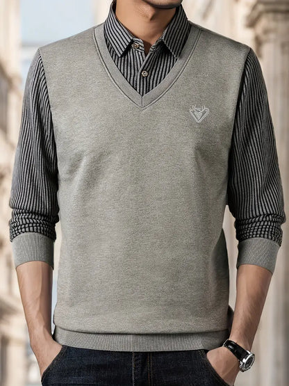 Leroy - Casual Sweater with Long Sleeves in Knit