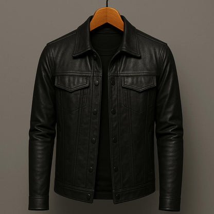 Lulzim | Casual Slim Fit Leather Jacket