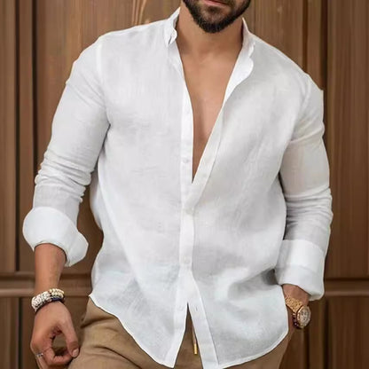 Leandro | Casual cotton linen vintage shirt