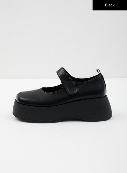 Square Toe Chunky Platform Mary Jane CJ317