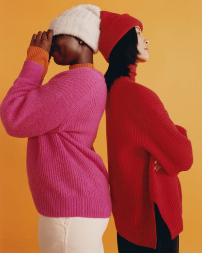 Merino Wool Beanie | Classic Red