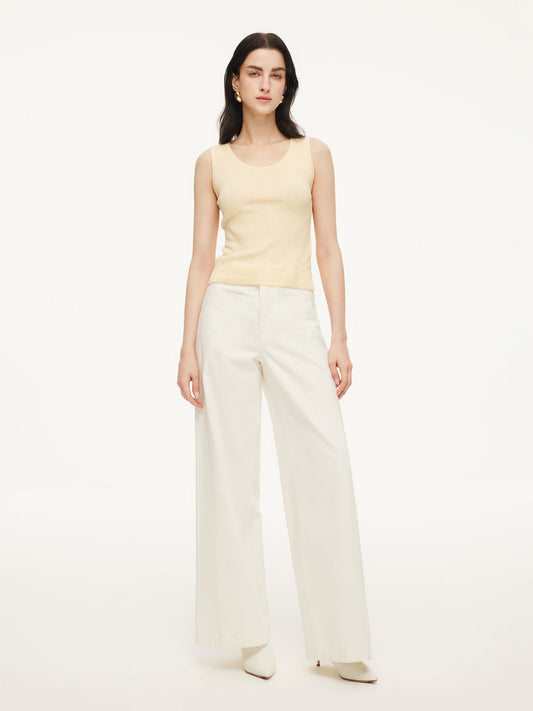 Cotton Women's Top with Mulberry Silk