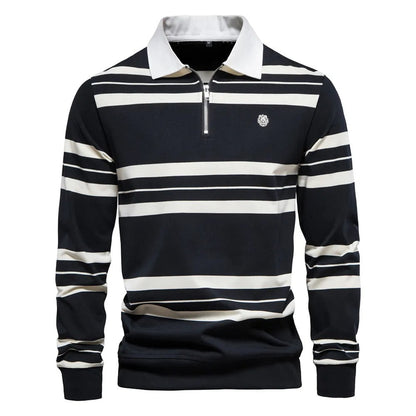 Finesso Men's Long-Sleeve Polo Shirt