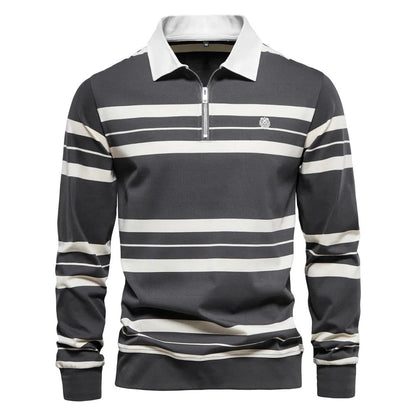 Finesso Men's Long-Sleeve Polo Shirt