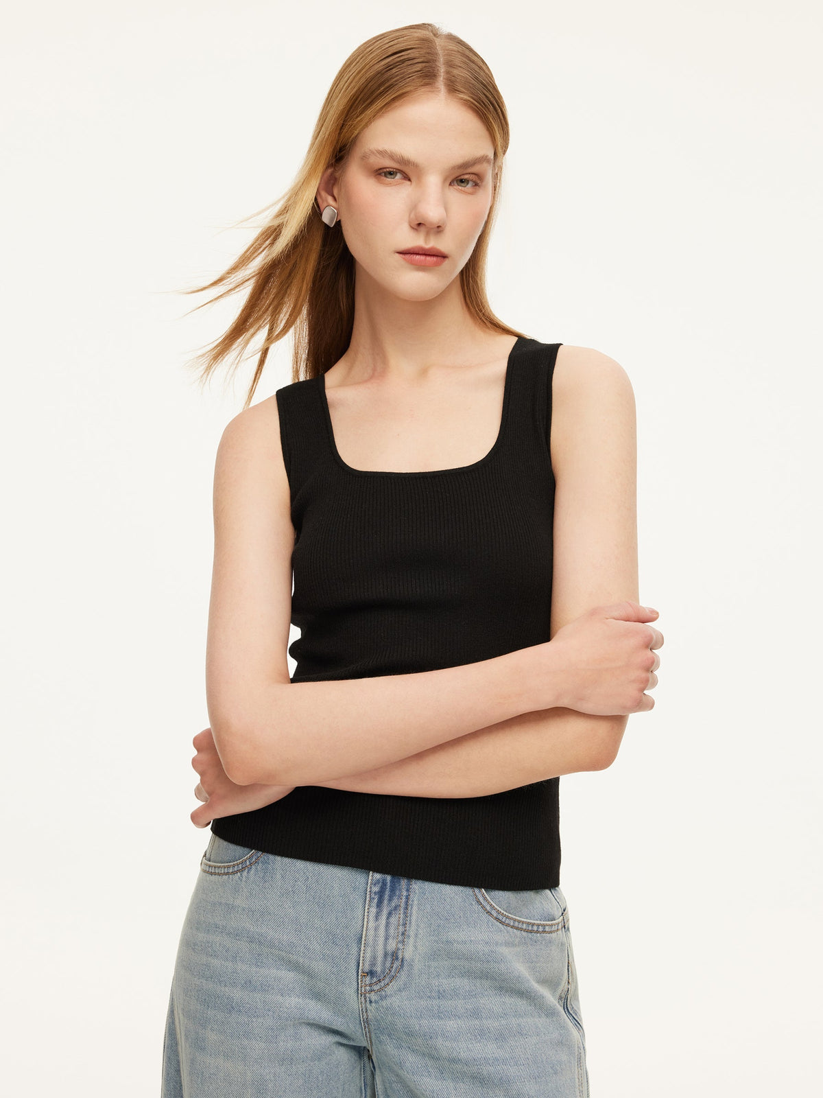 Women's Square Neck Strappy Top