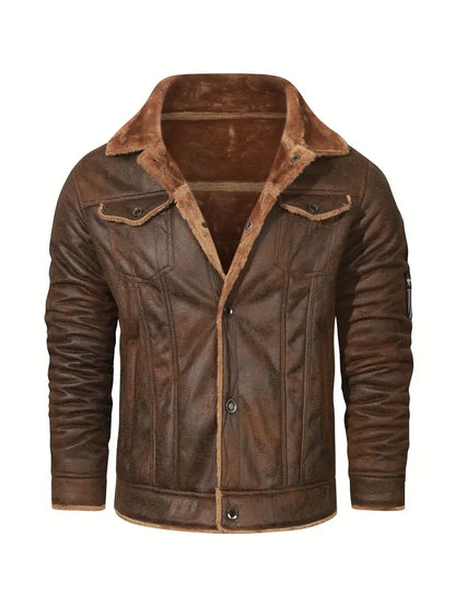 Frederik – Casual Polyester Jacket with Faux Fur Lining