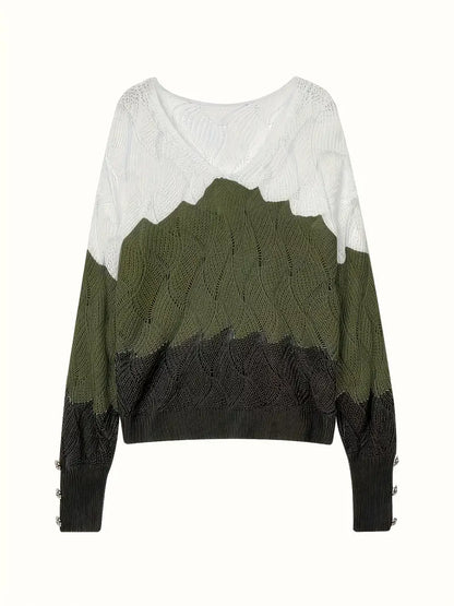 Renilda | Elegant Knitted Jumper with V-Neck