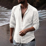 Iker | Casual long sleeve linen shirt