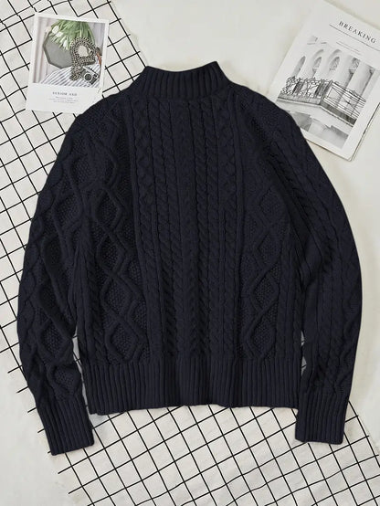 Rabada | Pullover with Half Zip and Stand-Up Collar
