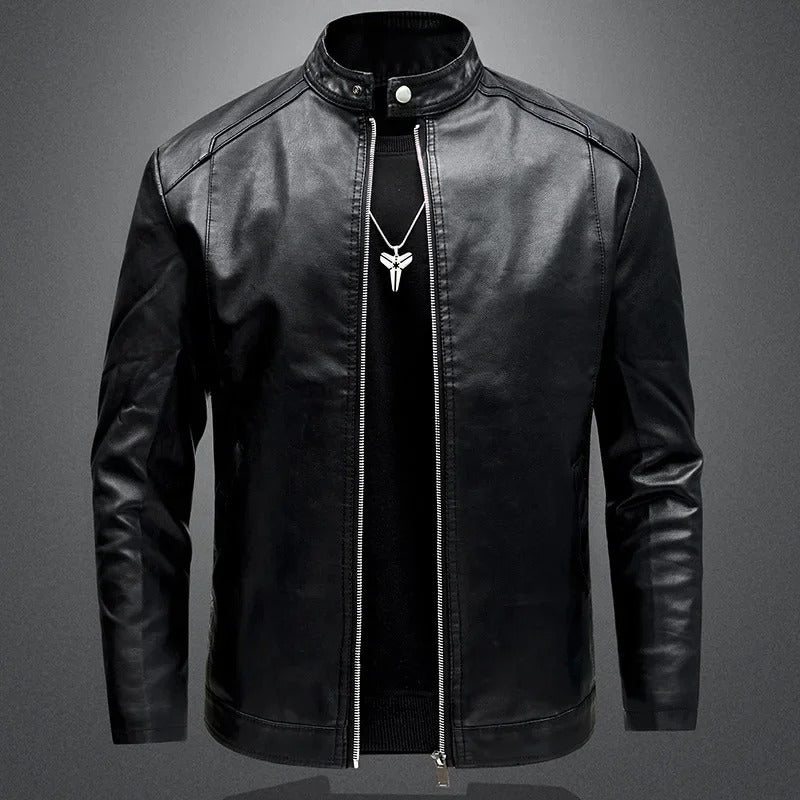 Elegant Men's Biker Leather Jacket