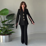Zara | Blazer and Trousers with Split Sleeves