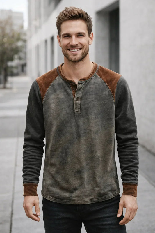 Men's Henley Shirt – Casual, Long Sleeve & Comfortable