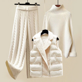Ines | Three-Piece Women's Knit Set with Waistcoat