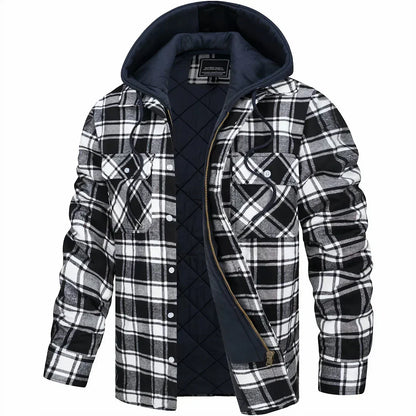Kaspar - Checked Zip-up Jacket