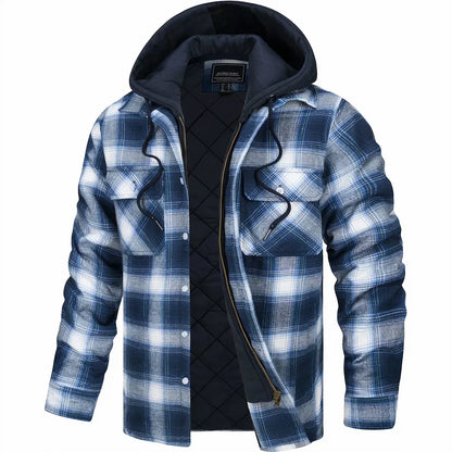 Kaspar - Checked Zip-up Jacket