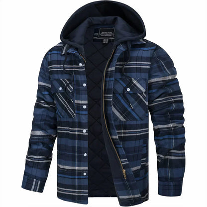 Kaspar - Checked Zip-up Jacket