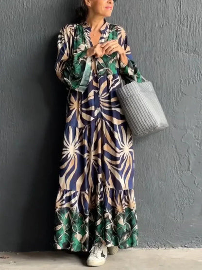 Flaire - Casual Dress with Floral Pattern