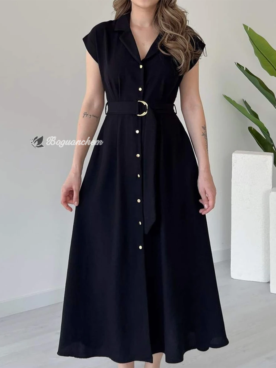 Valeria | Dress with metal ring belt
