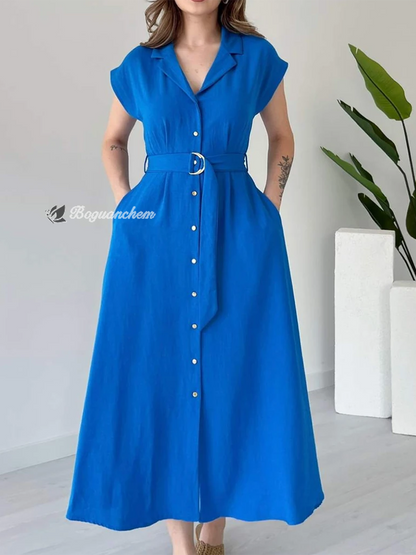 Valeria | Dress with metal ring belt