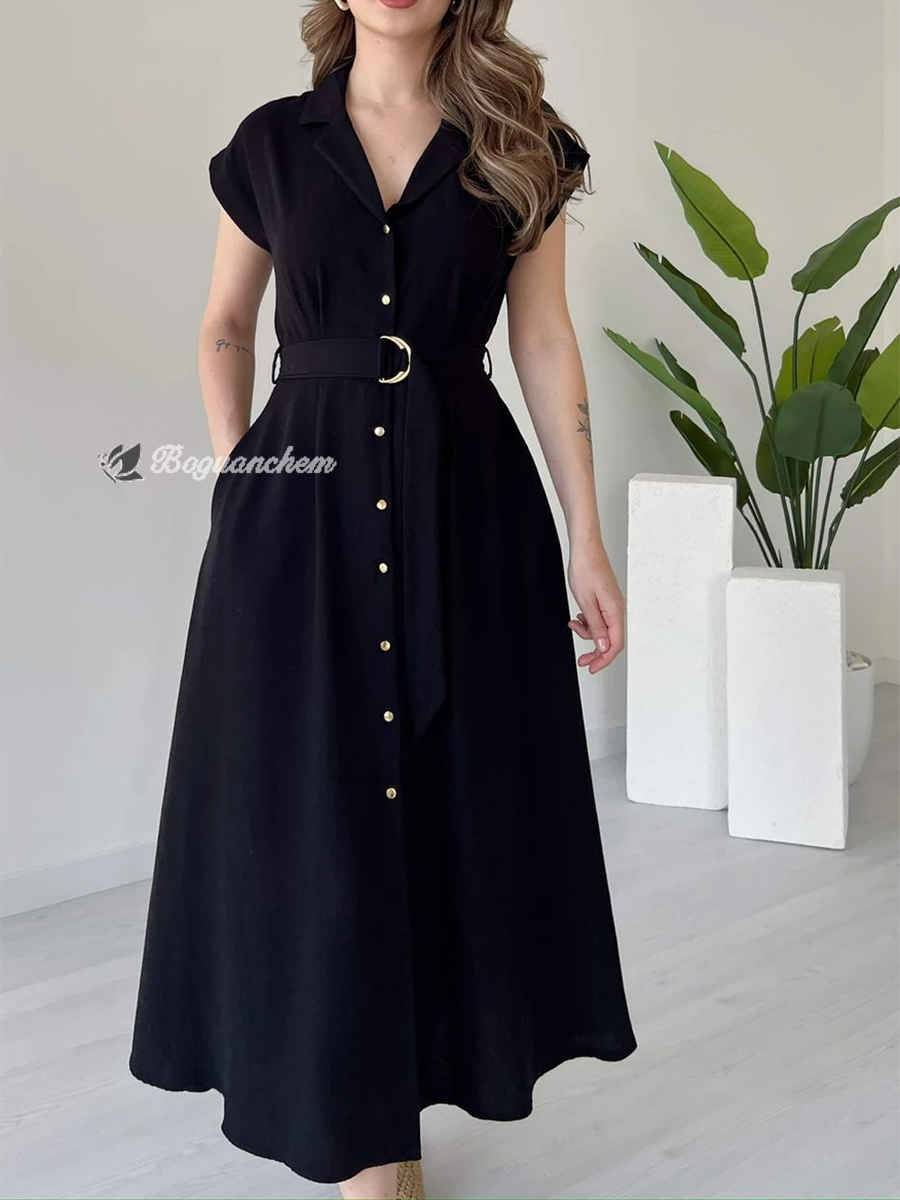 Valeria | Dress with metal ring belt